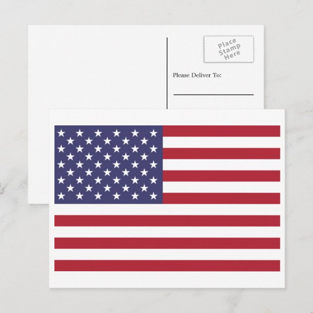 American Flag, Flag of United States Postcard (Front/Back)