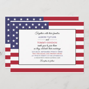American Flag, Flag of United States Wedding Invitation