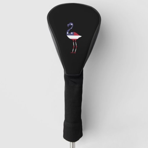 American Flag Flamingo Happy 4th of July Golf Head Cover