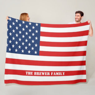 American Flag Fleece Blanket