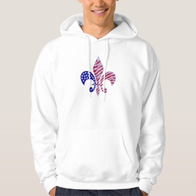 American flag fleur de lis hoodie (Front)