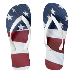 American flag flip flops