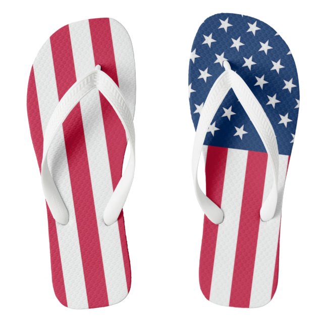 American Flag Flip Flops (Footbed)