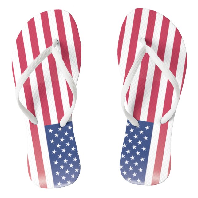 American Flag Flip Flops (Footbed)