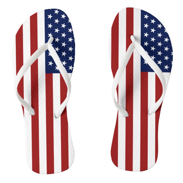 American Flag Flip Flops (Footbed)