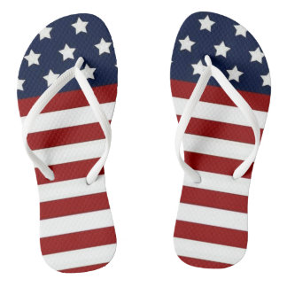 American flag flip flops