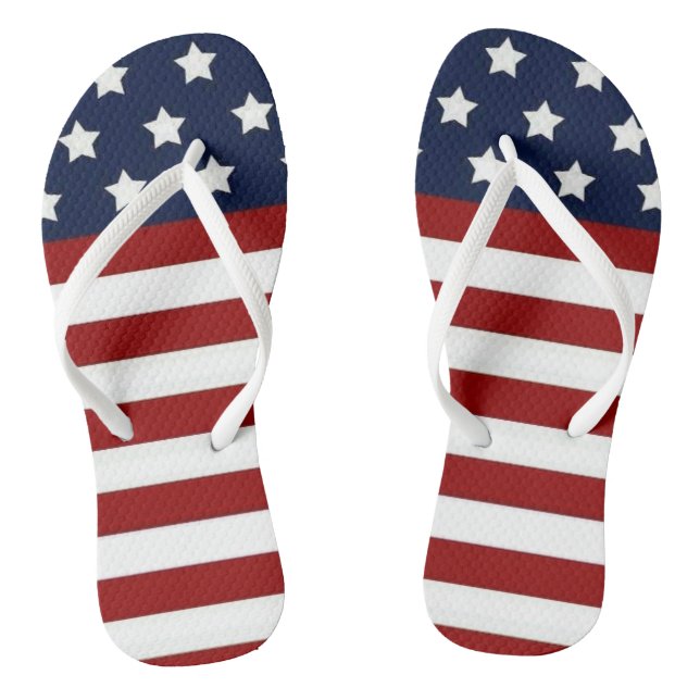 American flag flip flops (Footbed)