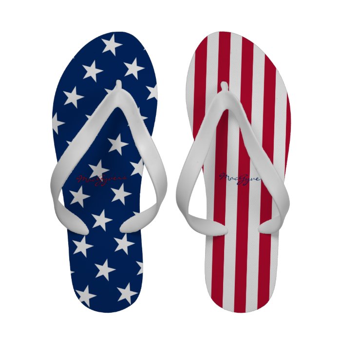 American Flag Flip Flops