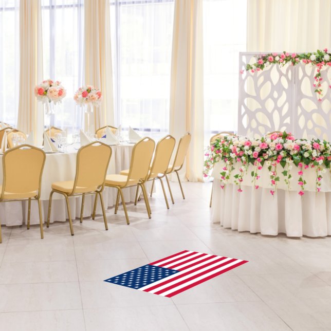 American Flag Floor Decals USA Patriotic (Dinner)