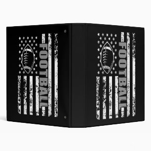 American Flag football Patriotic football 3 Ring Binder