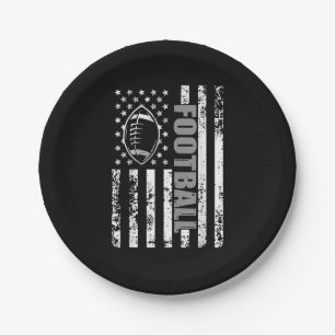 American Flag football Patriotic football Paper Plates