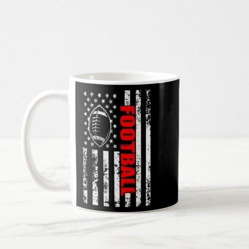 American Flag Football Patriotic Football Pullover Coffee Mug