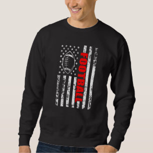 American Flag Football Patriotic Football Sweatshirt