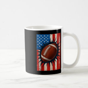 American Flag Football Shirt 4th Of July Patriotic Coffee Mug