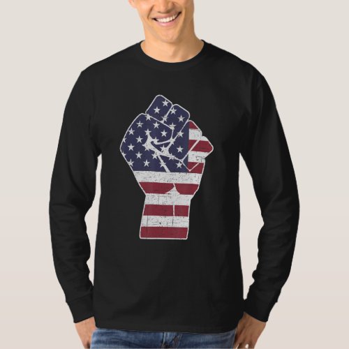 American flag for equal civil and human rights be  T_Shirt