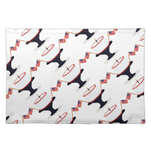 American Flag Fourth of July Birthday Cake Placemat
