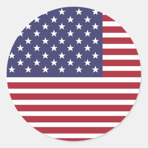 American Flag Fourth of July Independence Day Classic Round Sticker