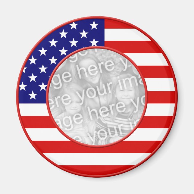 American Flag Frame Magnet (Front)