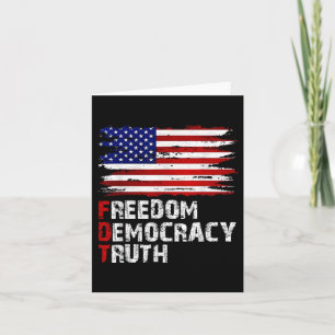 American Flag Freedom Democracy Truth Patriotic Vi Card