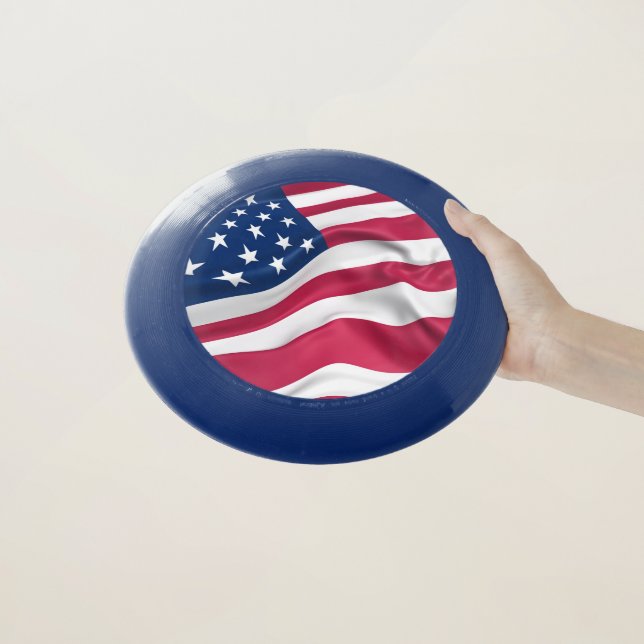 American Flag Freedom Wham-O Frisbee (In Hand)