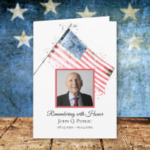 American Flag Funeral Service Folded