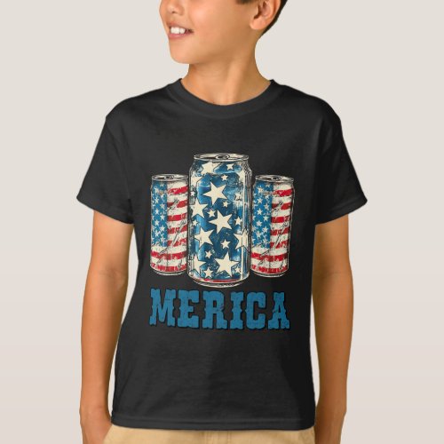 American Flag Funny 4th Of July Merica Usa Drinkin T_Shirt