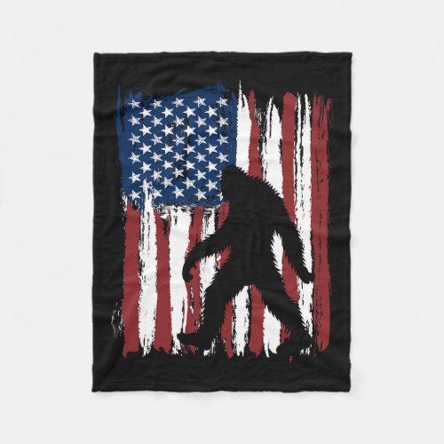 American Flag Funny 4th Of July Patriotic Men Wome Fleece Blanket