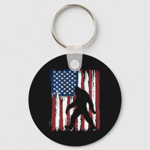 American Flag Funny 4th Of July Patriotic Men Wome Keychain