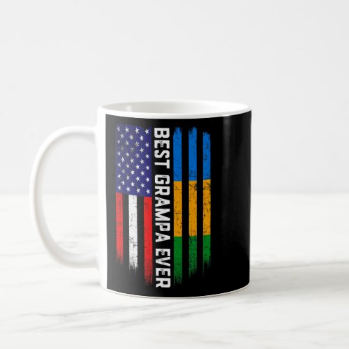 American Flag  Gabon Flag Best Grampa Ever Family Coffee Mug