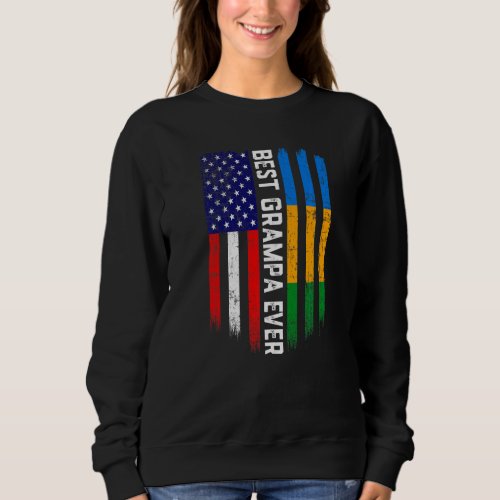 American Flag  Gabon Flag Best Grampa Ever Family Sweatshirt