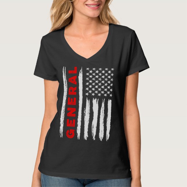 American Flag General US USA Flag T-Shirt (Front)