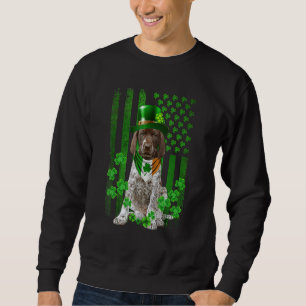 American Flag GermanShorthaired Pointer Dog Hat Ir Sweatshirt