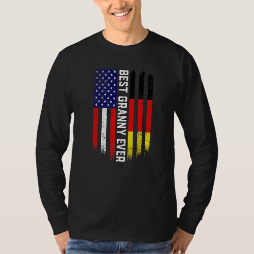 American Flag  Germany Flag Best Granny Ever Fami T_Shirt