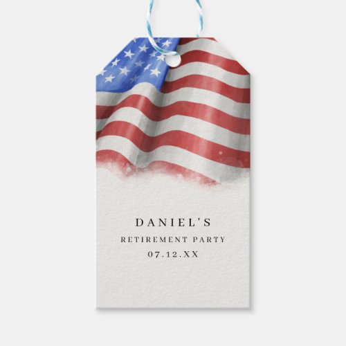 American Flag Gift Label