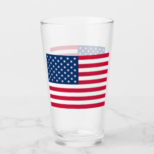American Flag Glass