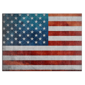 American Flag Glass Cutting Board