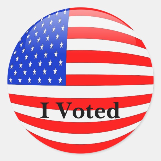 American flag globe sticker (Front)