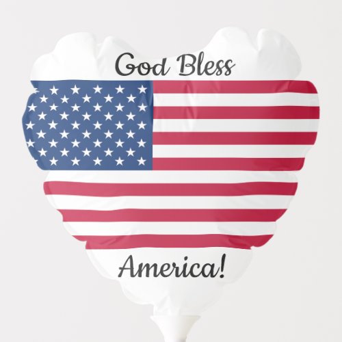 American Flag God Bless America Balloon
