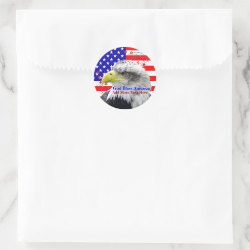 American Flag God Bless America Eagle Stickers Zazzle