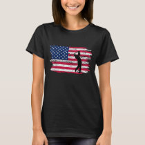 American Flag Golf 4th July Patriotic Golfer T-Shirt