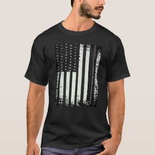 American Flag Golf Club Memorial Day Us 4th Of Jul T-Shirt