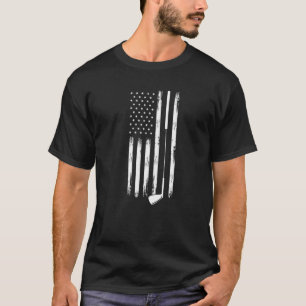 American Flag Golf Club Patriotic Golfing For Golf T-Shirt