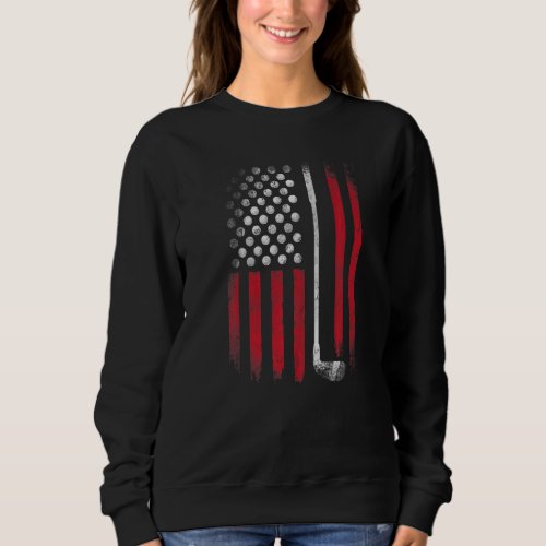 American Flag Golf For Golfer Sweatshirt