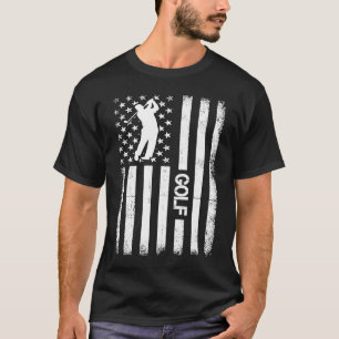 American Flag Golf For Golfer T-Shirt