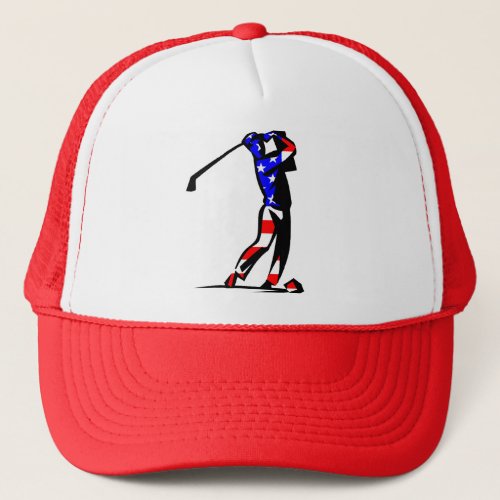 American Flag Golf Hat