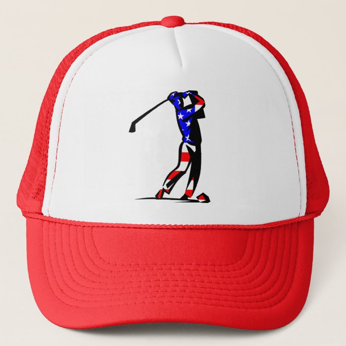 american flag golf hat