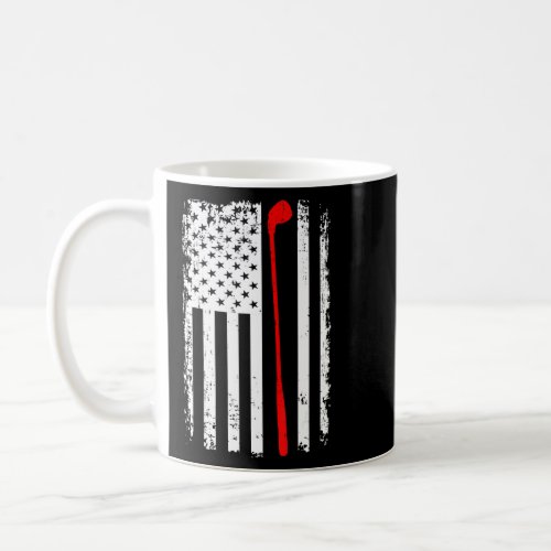 American Flag Golf Team Retro Golf Lover  Coffee Mug