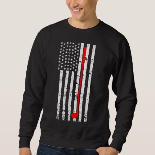 American Flag Golf US Golf Player Golfing Club Sweatshirt