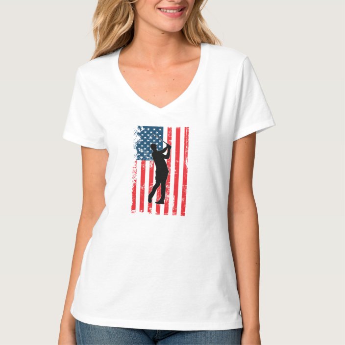 american flag golf shirt