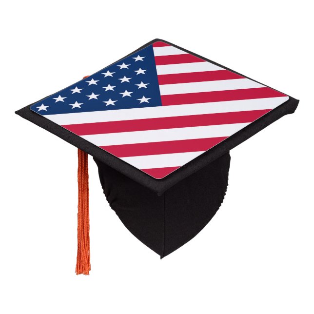 American Flag Graduation Cap Topper (Angled)